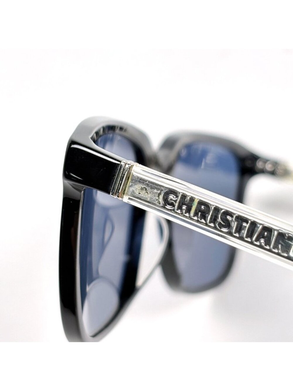Dior Logo Sunglasses Eyewear Acetate Black Blue - Picture 4 of 6